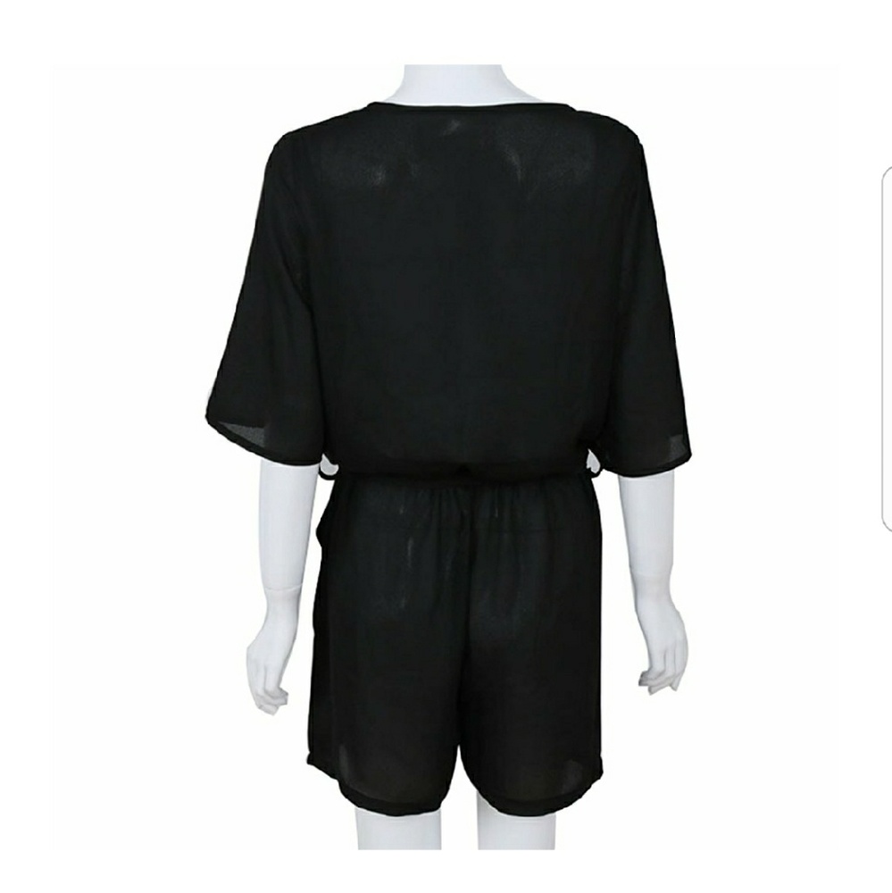 Comfy Casual Black Romper - Picture 3 of 4